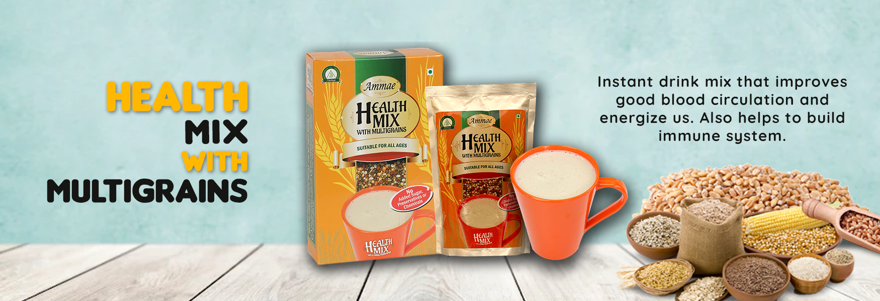 Health Drink Mix | Instant Drink Mix | Porridge Mix - Ammae India
